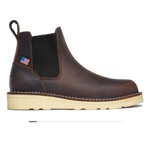 Danner Bull Run Chelsea Brown Leather Slip-On Boots